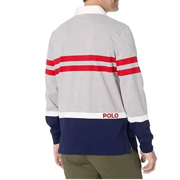 NWOT Mens Classic Fit Polo Ralph Lauren Long Sleeve pullover Polo rugby Jersey - Picture 14 of 16